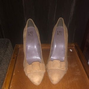 Tan Suede platform Heels